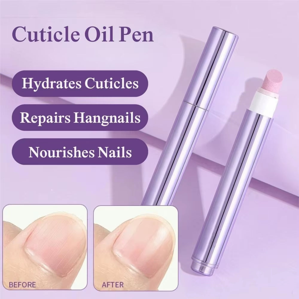 1/2/3PCS 3-In-1 Cuticle Oil Pen Deadskin Remover Cuticle Pusher Grinding Pen with Ceramic Tip Cuticle Remover Pen Nail Care Tool