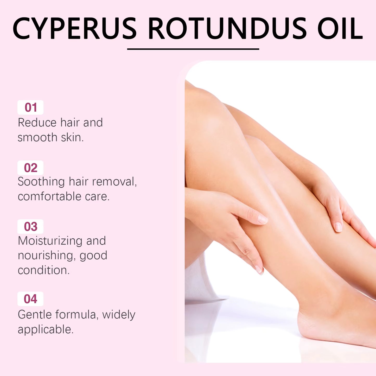 Cyperus Rotundus Oil for Hair Removal Soft Smooth Skin Care Deep Hydration anti Hair Growth Inhibition after Shave Oil
