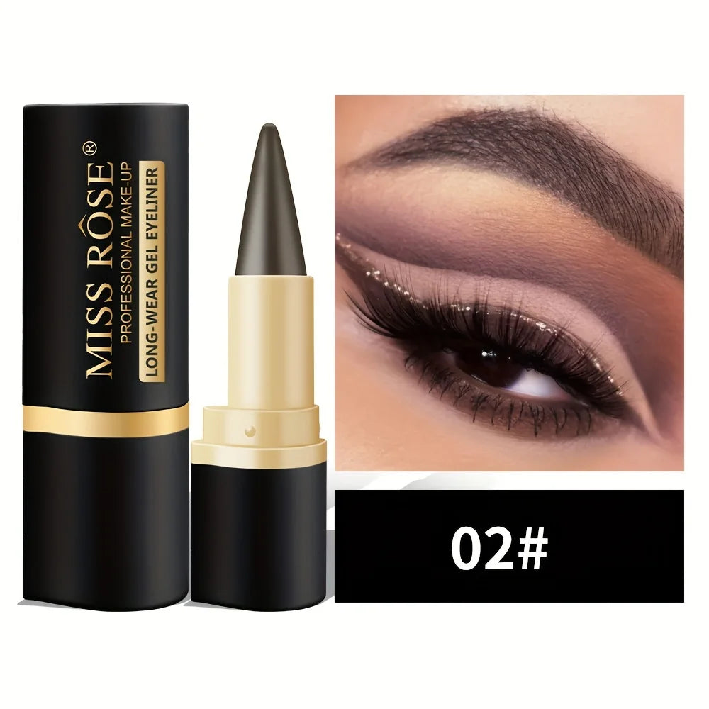 Gel Eyeliner, Quick-Dry Matte Smudge Proof Waterproof Eye-Liner Pencil for Women Girls Daily Party Stage Makeup