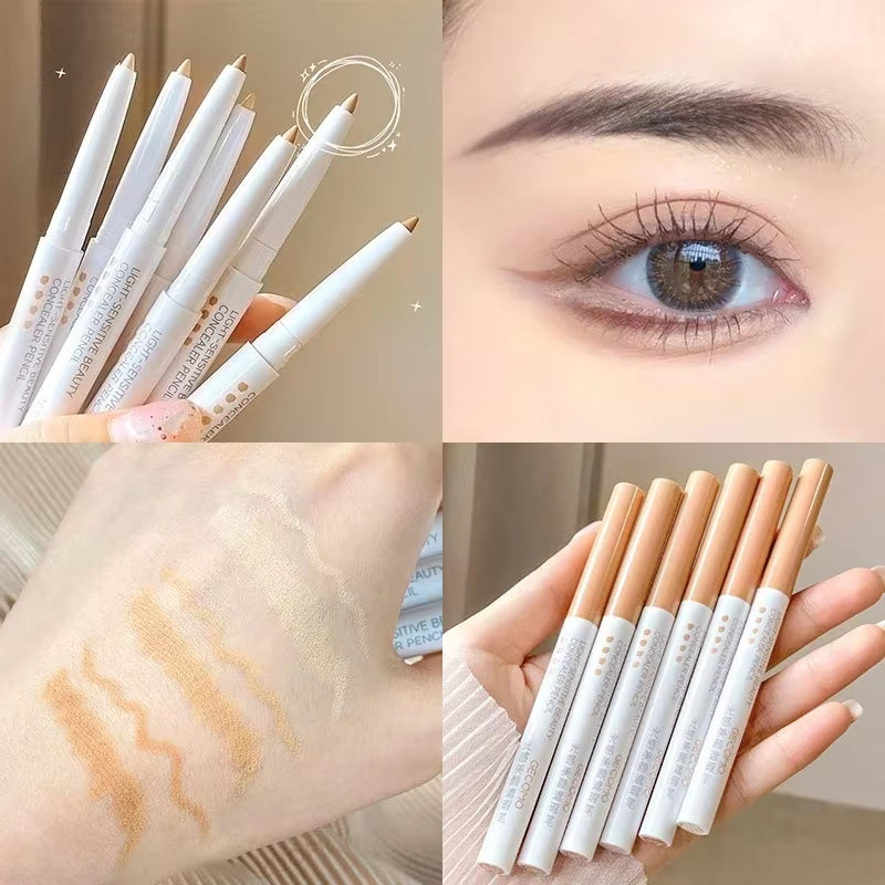 Lying Silkworm Full Cover Concealer Cover Stick Pencil Conceal Spot Blemish Foundation Waterproof Eyebrow Lip Contouring Makeup