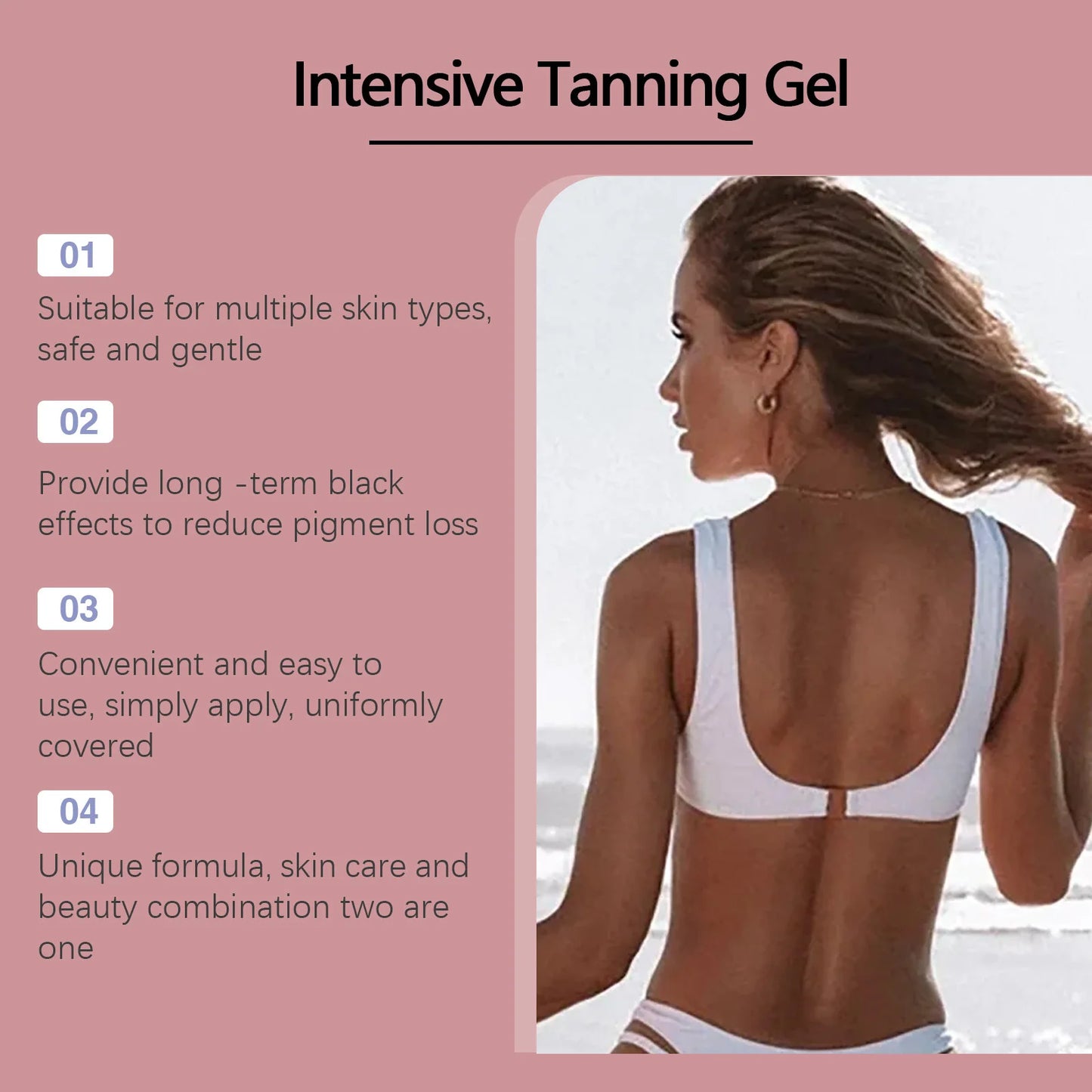 Body Tanning Gel Lasting Natural Bronzing Shiny Brown Skin Radiation Protect Nourishing Sunless Tanning Accelerator Cream 150G