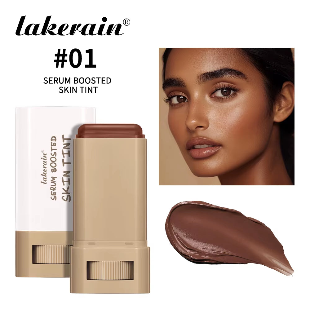 Magic Eraser Foundation Stick Serum Boosted Skin Tint Foundation Stick Smooth Plumper Hight Coverage Travel Bronze Foundation