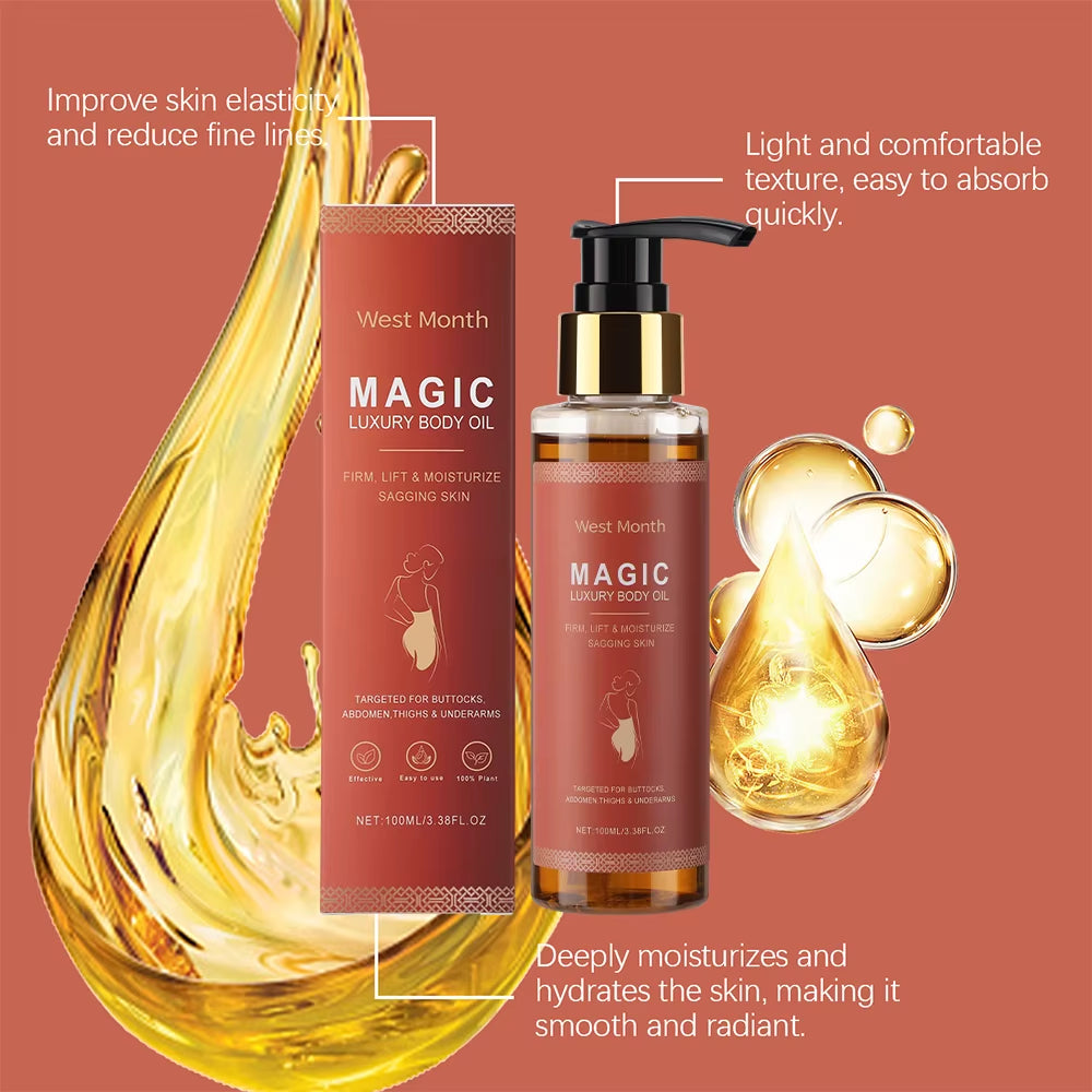 100Ml Magic Luxury Body Oil Firming Skin Deep Moisturizing Nourishing Fade Fine Line Improve Sagging Body Care Massage Oil